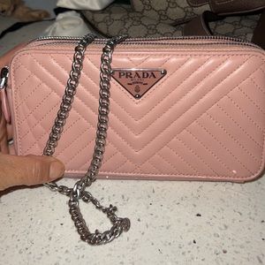 Prada double wallet chain bag authentic